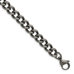 Chisel Stainless Steel Oxidized 7.5mm Curb Chain