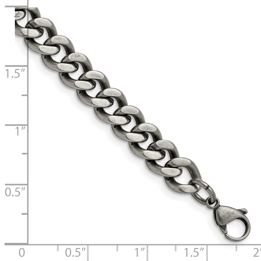 Chisel Stainless Steel Oxidized 9.25mm Curb Chain