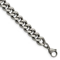 Chisel Stainless Steel Oxidized 9.25mm Curb Chain