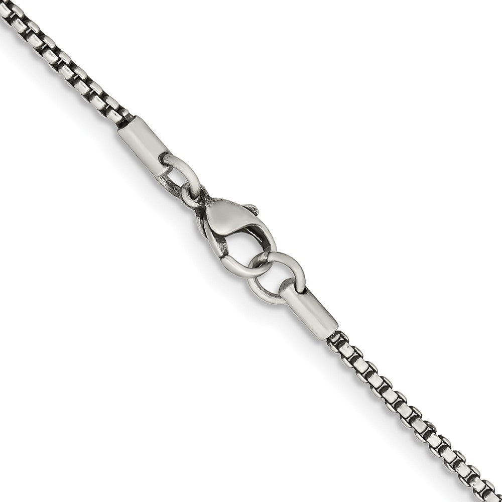 Chisel Stainless Steel Antiqued 2.25mm Box Chain