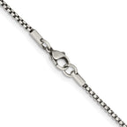 Chisel Stainless Steel Antiqued 2.25mm Box Chain