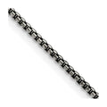 Chisel Stainless Steel Antiqued 2.25mm Box Chain