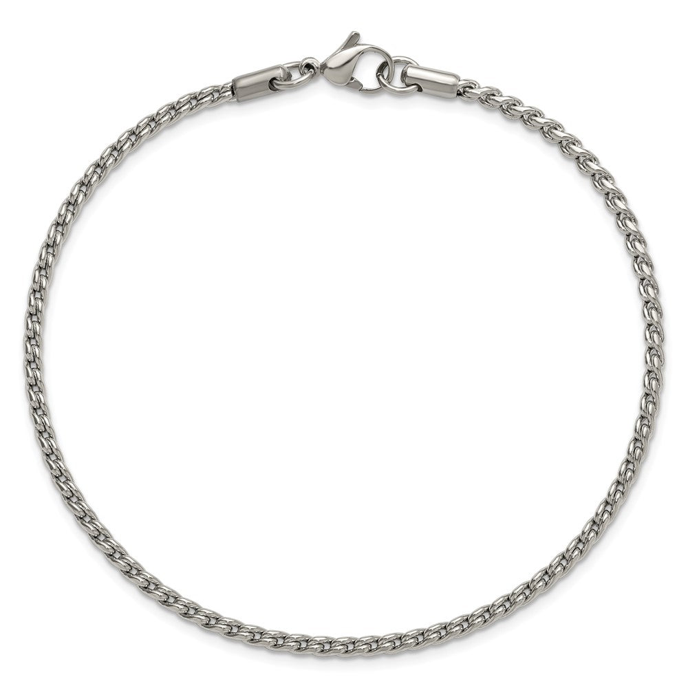 Chisel Stainless Steel Polished 2.5mm Fancy Link Anklet