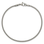 Chisel Stainless Steel Polished 2.5mm Fancy Link Anklet