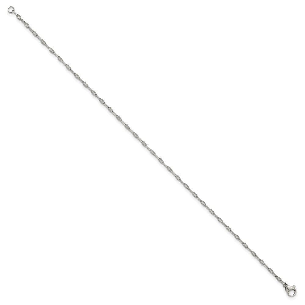 Chisel Stainless Steel Polished Alternate Anchor Link Chain Anklet