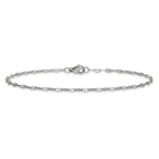 Chisel Stainless Steel Polished Alternate Anchor Link Chain Anklet