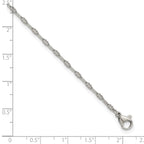 Chisel Stainless Steel Polished Alternate Anchor Link Chain Anklet