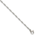 Chisel Stainless Steel Polished Alternate Anchor Link Chain Anklet