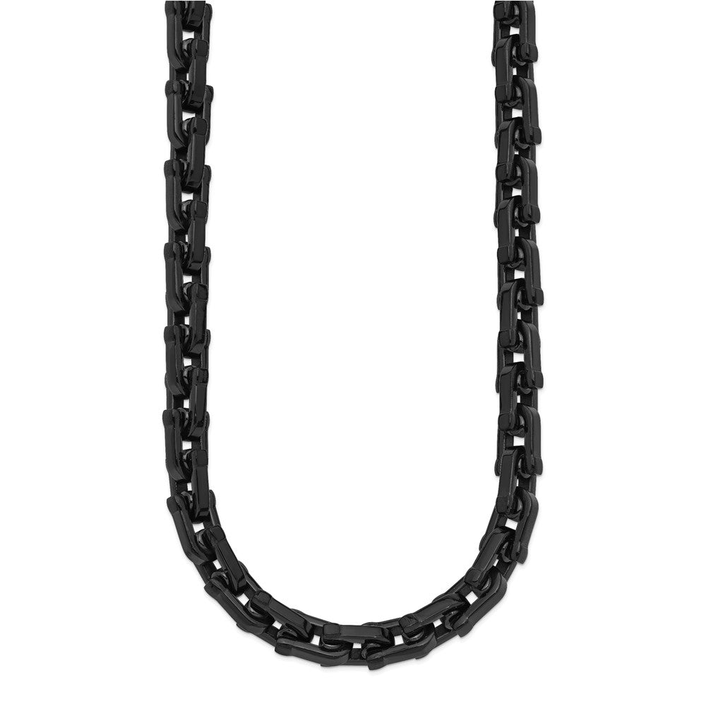 Chisel Stainless Steel Polished Black IP-plated Link Necklace