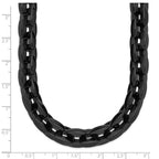 Chisel Stainless Steel Polished Black IP-plated Link Necklace