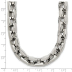 Chisel Stainless Steel Polished Square Link Necklace
