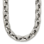 Chisel Stainless Steel Polished Square Link Necklace
