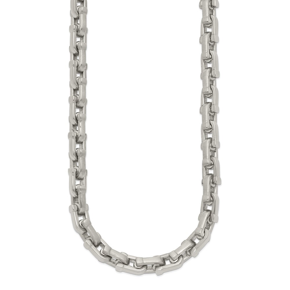 Chisel Stainless Steel Brushed and Polished Necklace