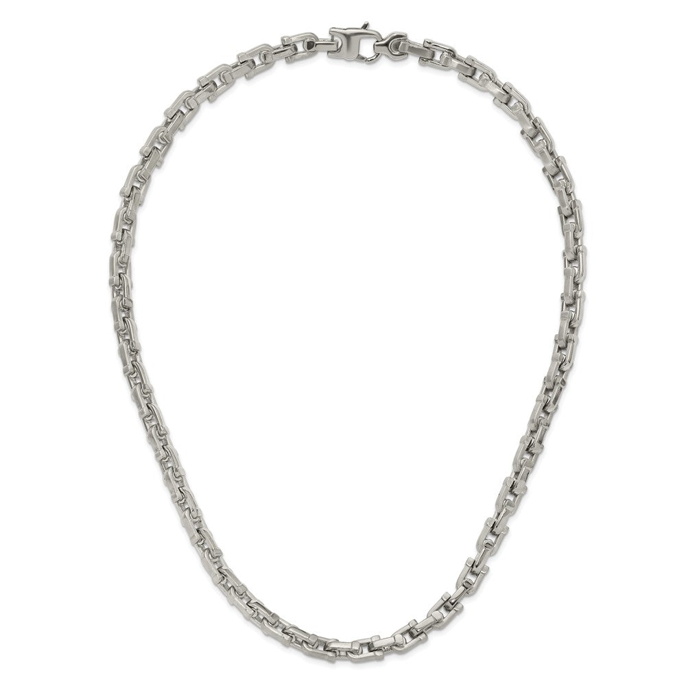 Chisel Stainless Steel Brushed and Polished Necklace