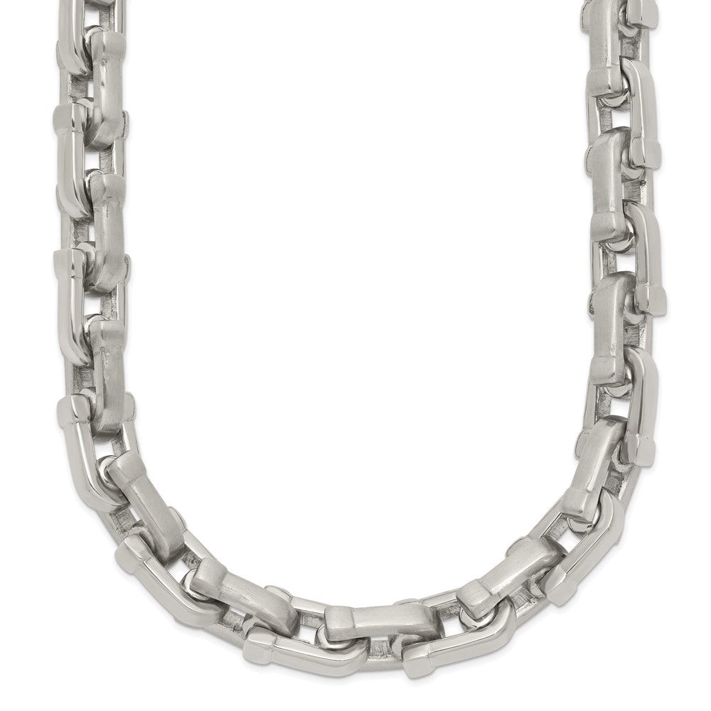 Chisel Stainless Steel Brushed and Polished Necklace
