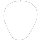 Stainless Steel Polished Circles with CZ Necklace