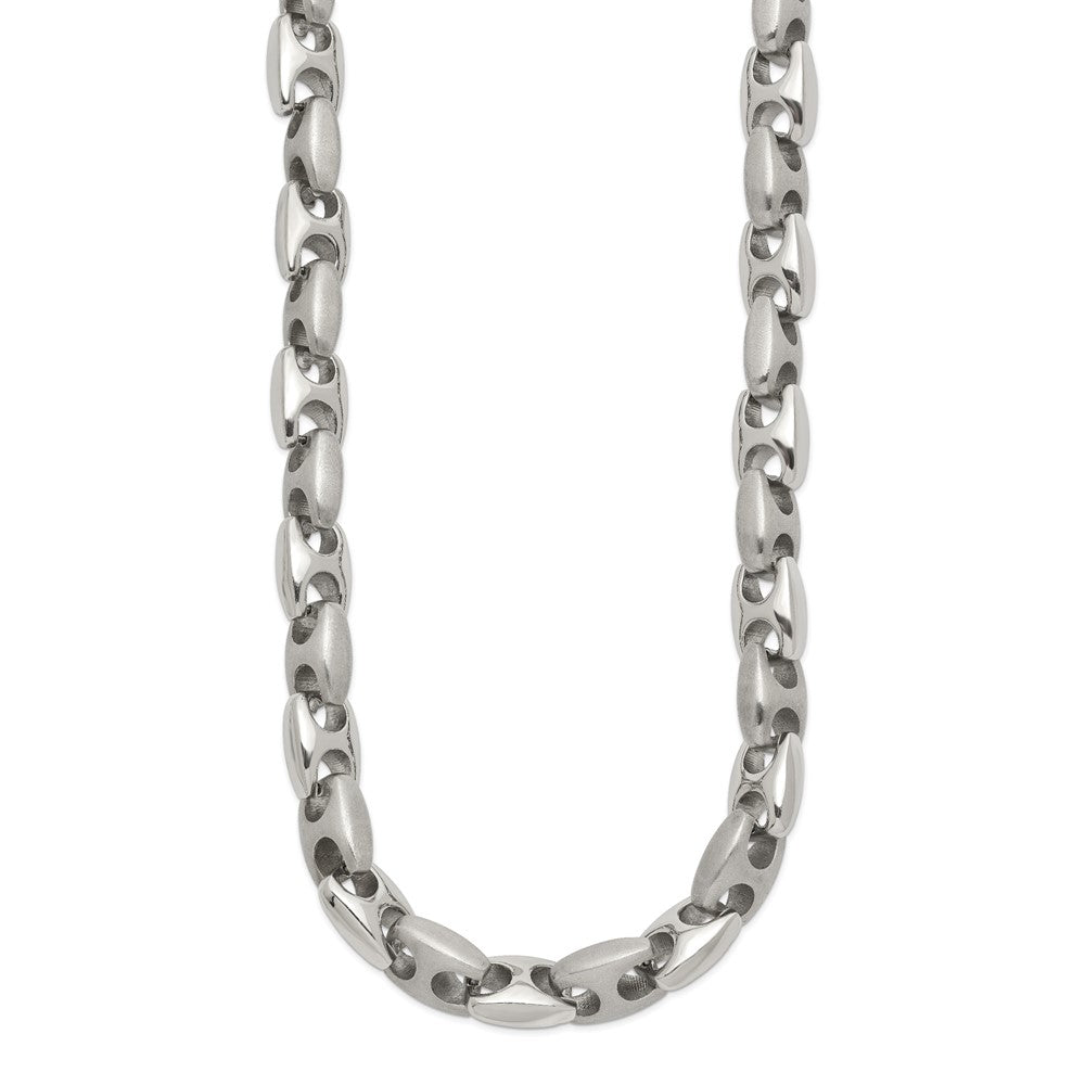 Chisel Stainless Steel Brushed and Polished Necklace