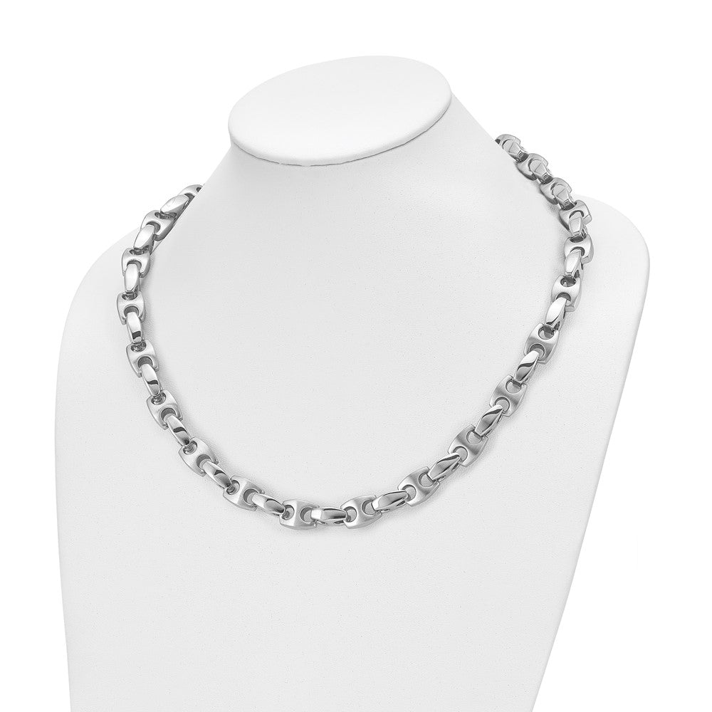 Chisel Stainless Steel Brushed and Polished Necklace