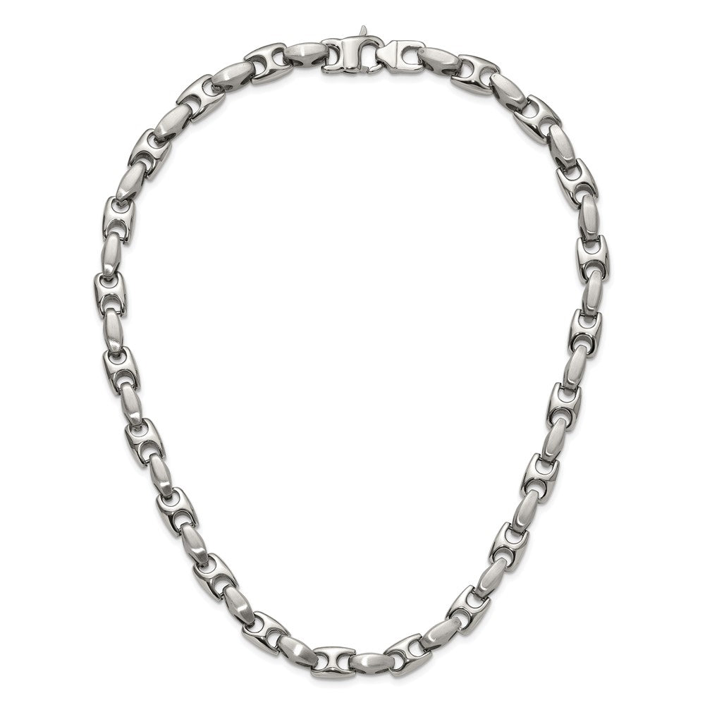 Chisel Stainless Steel Brushed and Polished Necklace