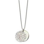 Stainless Steel Polished Mother of Pearl 18in Necklace