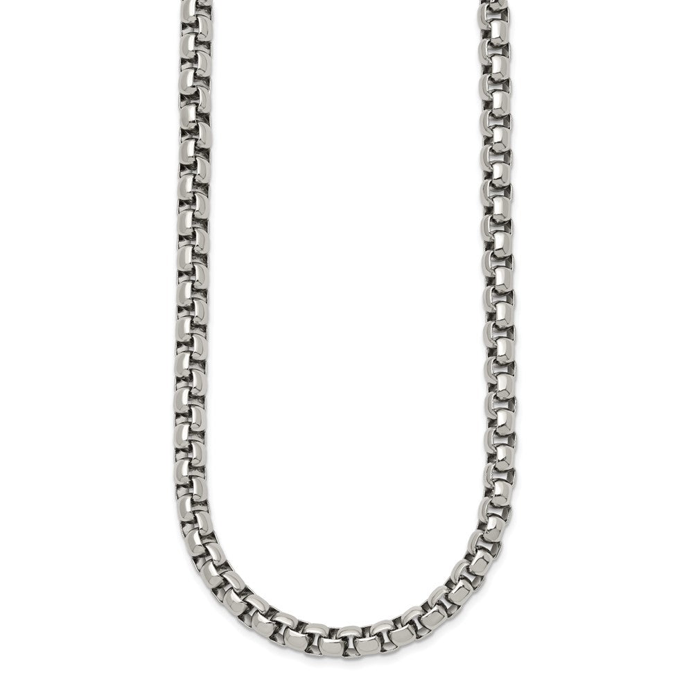 Chisel Stainless Steel Polished Rounded Box Chain