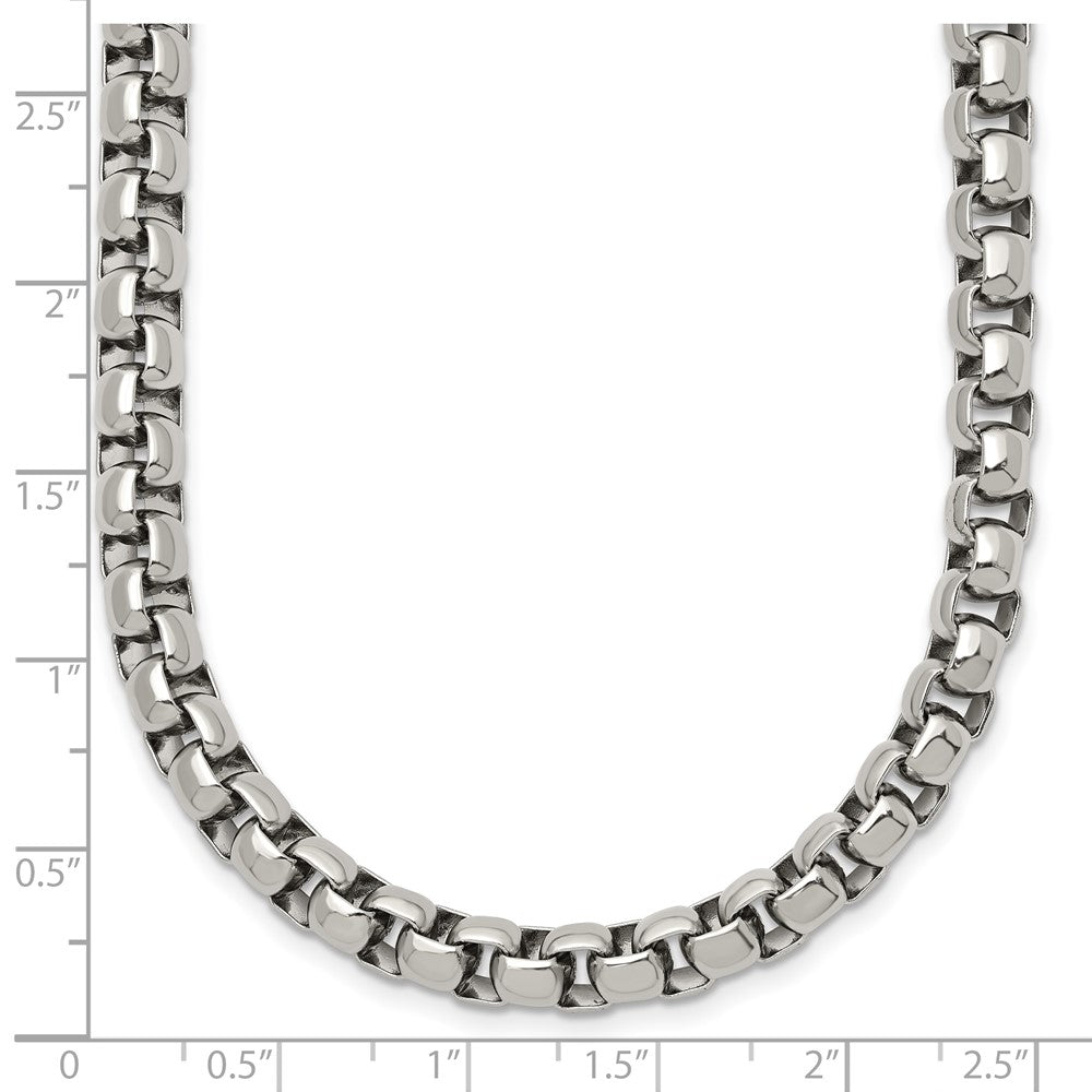 Chisel Stainless Steel Polished Rounded Box Chain