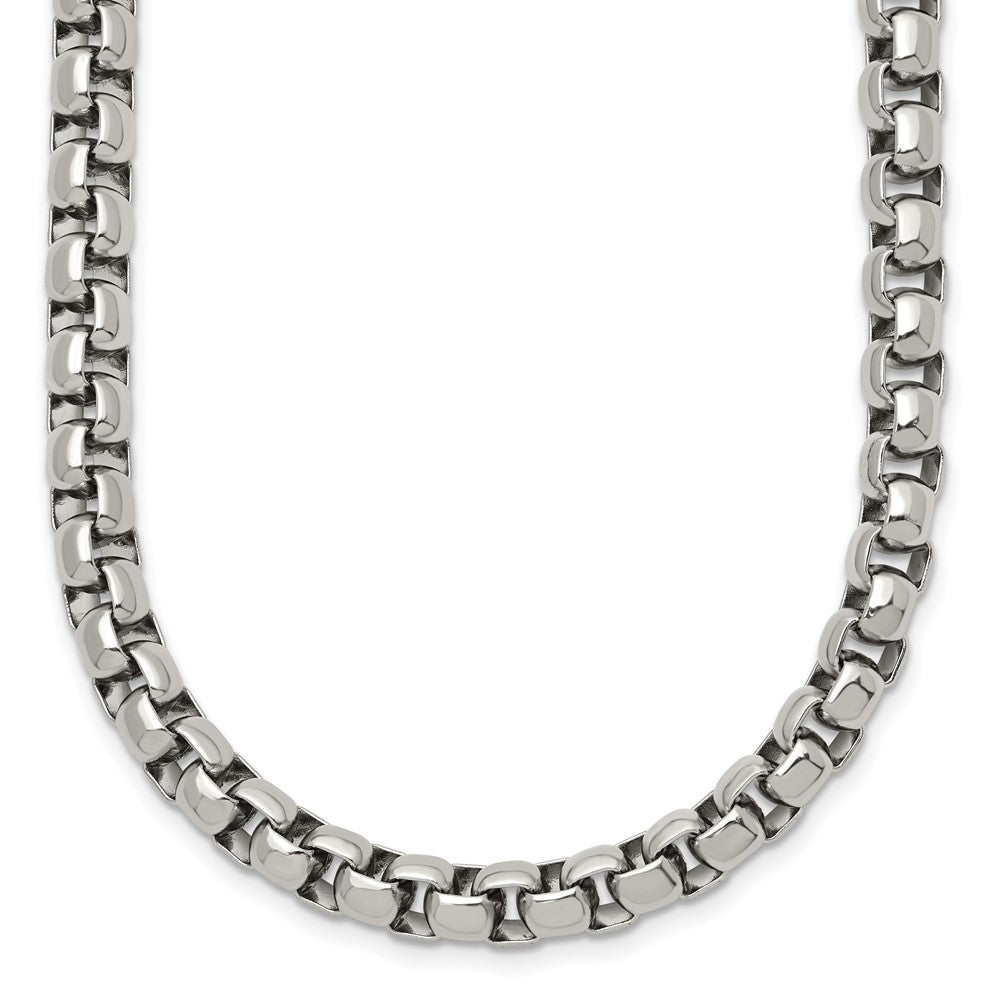 Chisel Stainless Steel Polished Rounded Box Chain