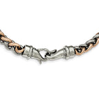 Chisel Stainless Steel Polished Rose IP-plated Necklace