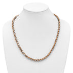 Chisel Stainless Steel Polished Rose IP-plated Necklace