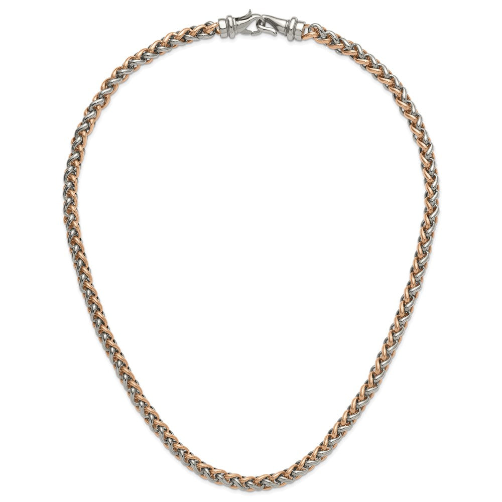 Chisel Stainless Steel Polished Rose IP-plated Necklace