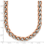 Chisel Stainless Steel Polished Rose IP-plated Necklace