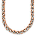 Chisel Stainless Steel Polished Rose IP-plated Necklace