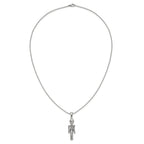 Chisel Stainless Steel Polished Moveable Skeleton Pendant on a 22 inch Ball Chain Necklace