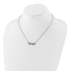 Stainless Steel Polished Mustache Necklace