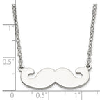 Stainless Steel Polished Mustache Necklace