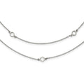 Stainless Steel Polished Two Strand 15.75in w/2in ext Necklace