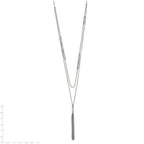 Chisel Stainless Steel Polished Infinity Multi Strand 28 inch with a 2 inch Extension Necklace