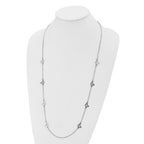 Stainless Steel Polished Butterflies 33in Necklace