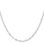 Stainless Steel Polished 2.9mm Fancy Link Chain