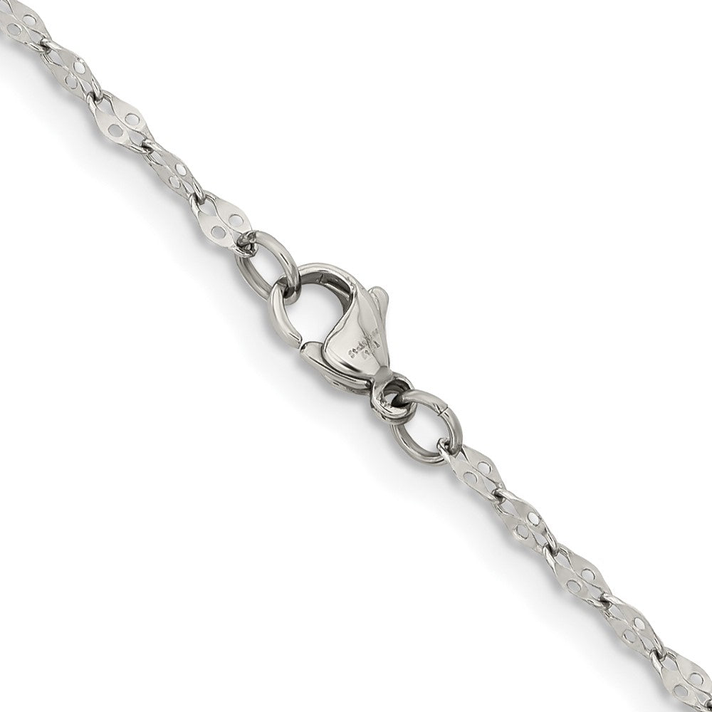 Stainless Steel Polished 2.9mm Fancy Link Chain