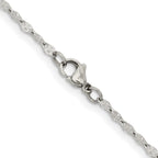 Stainless Steel Polished 2.9mm Fancy Link Chain