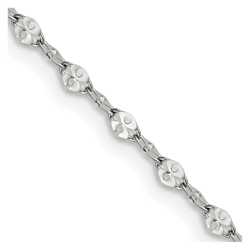 Stainless Steel Polished 2.9mm Fancy Link Chain