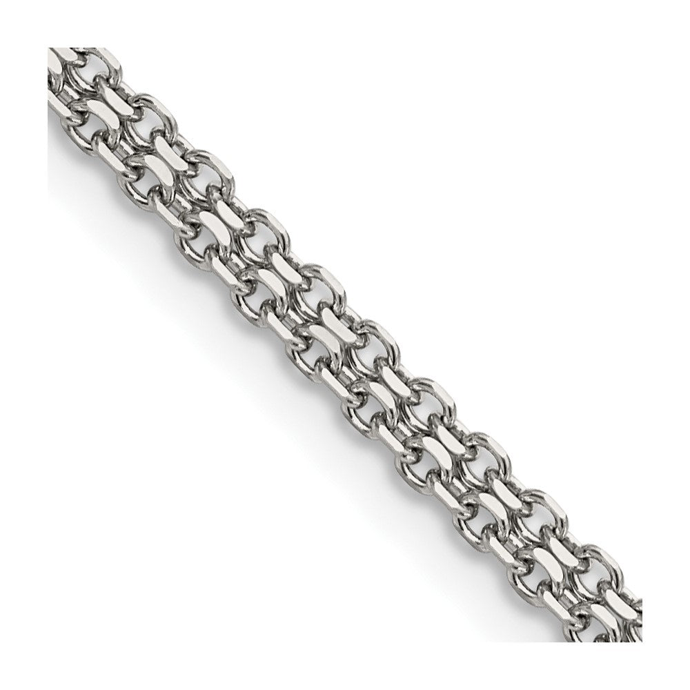Chisel Stainless Steel Polished 3.1mm Bismark Chain