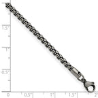 Chisel Stainless Steel Antiqued and Polished 3.9mm Rounded Box Chain