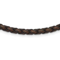 Chisel 4mm Genuine Leather Hexagon Weave Necklace