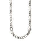 Chisel Stainless Steel Satin 7mm Figaro Chain