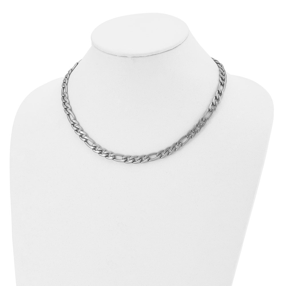 Chisel Stainless Steel Satin 7mm Figaro Chain