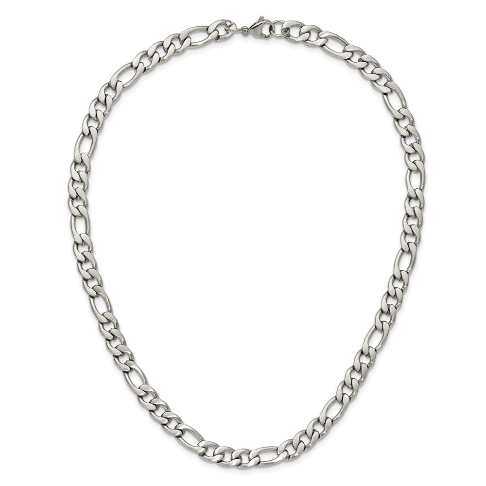Chisel Stainless Steel Satin 7mm Figaro Chain