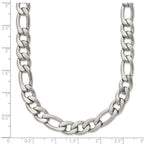 Chisel Stainless Steel Satin 7mm Figaro Chain