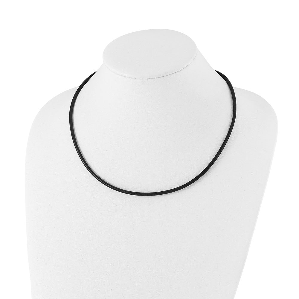 Chisel 3mm Genuine Leather Greece Textured Necklace